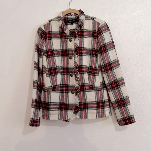 Talbots Jackets & Blazers - Talbots Tartan Plaid Ruffle Peplum Wool Blend Fully Lined Jacket Size 4